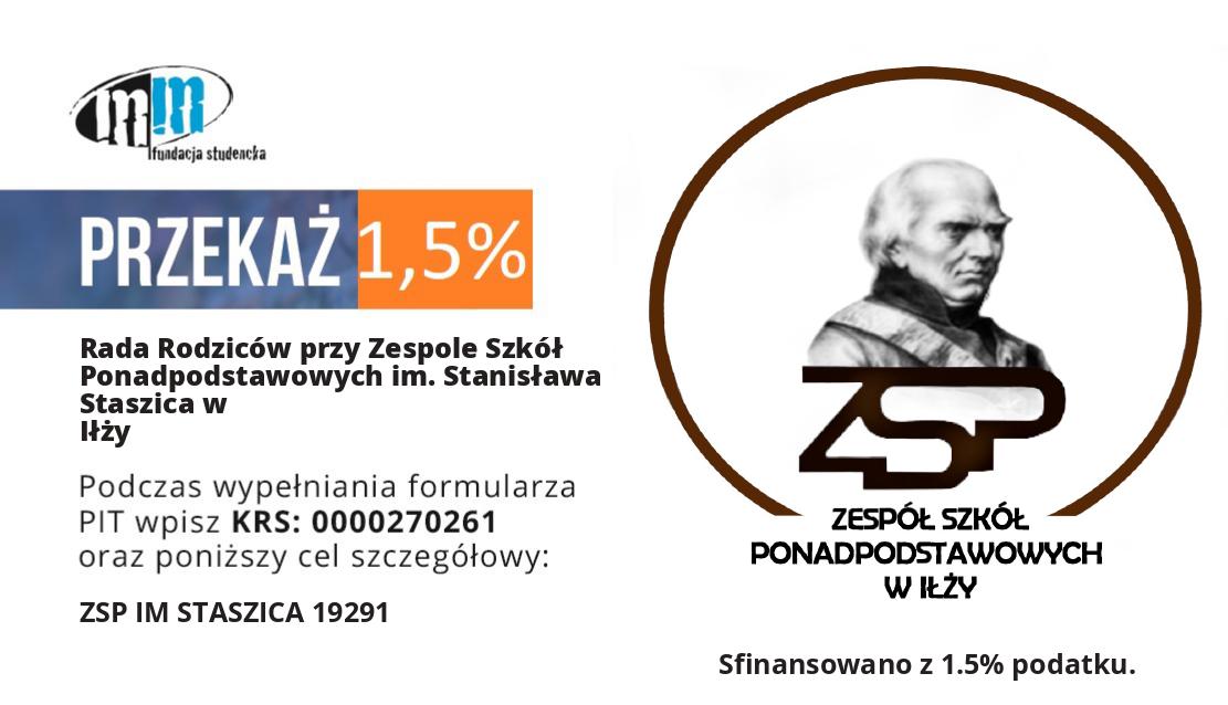 Przekaż 1,5% podatku na działalność naszej szkoły